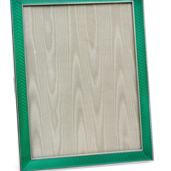 8" x 10" Green Enamel Herringbone Picture Frame