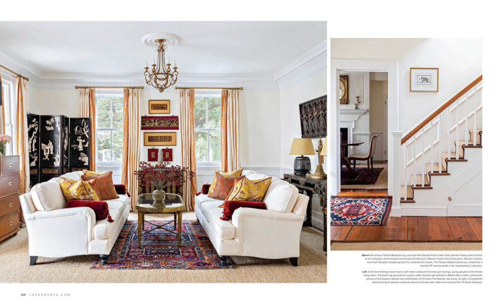 Luxe Interiors + Design article page featuring Alexandra Howard interiors