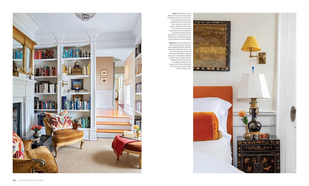 Luxe Interiors + Design article page featuring Alexandra Howard interiors